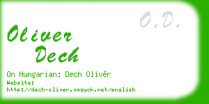 oliver dech business card